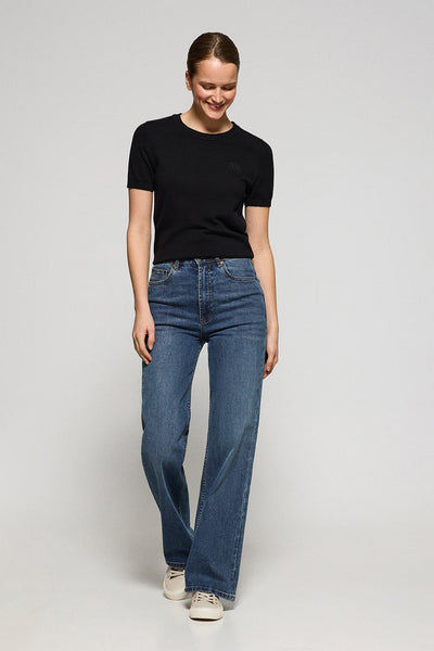 polo club Denim blauwe wide-leg jeans Jana