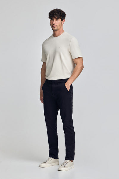 polo club Marineblauwe slim fit chino Moore