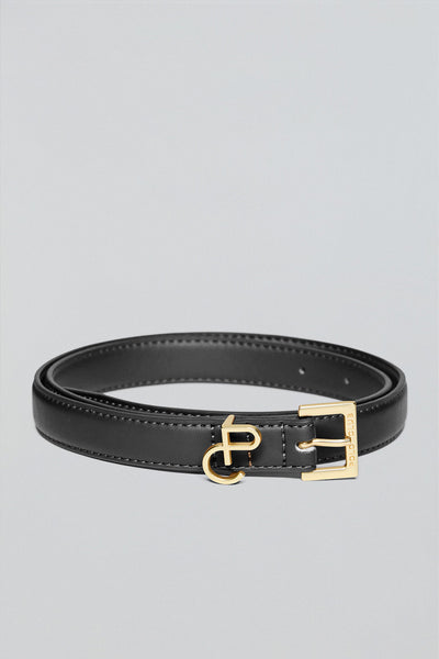 polo club Zwarte riem ‘Beth’ met monogram PC