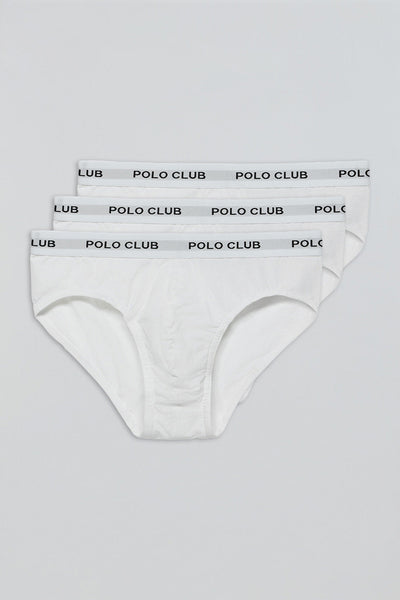 polo club Set van drie witte slips met Polo Club-detail