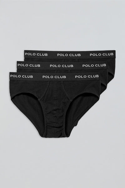 polo club Set van drie zwarte slips met Polo Club-detail