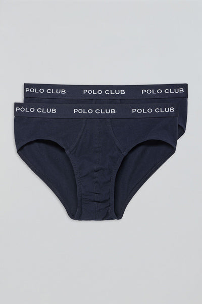 polo club Set van twee marineblauwe slips met Polo Club-detail
