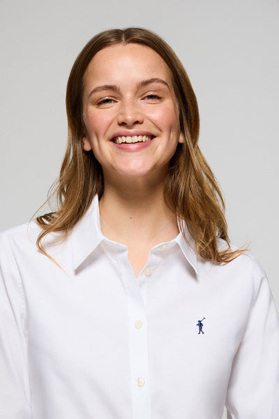 polo club Wit hemd "Oxford" met Rigby Go-logo regular fit