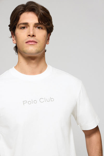 polo club Wit T-shirt met korte mouwen ronde hals en Polo Club-logo