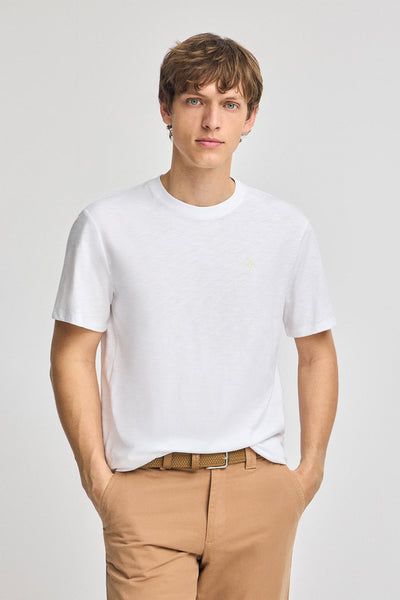 polo club Wit T-shirt van gemêleerd katoen met geborduurd Rigby Go-logo