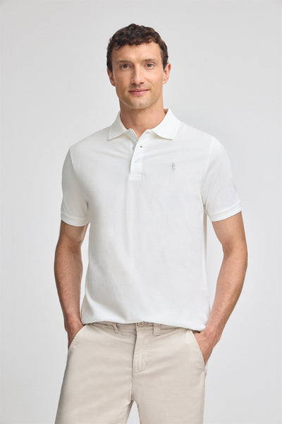polo club Witte polo in piqué-katoen met korte mouwen en geborduurd Rigby Best