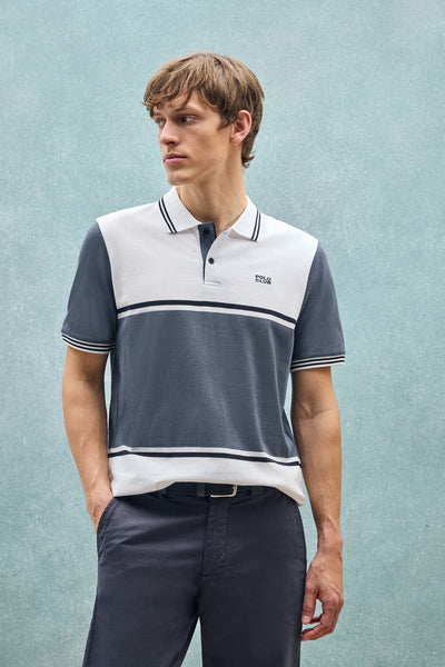 polo club Witte polo Veil uit tweekleurige piqué-katoen met geborduurd detail