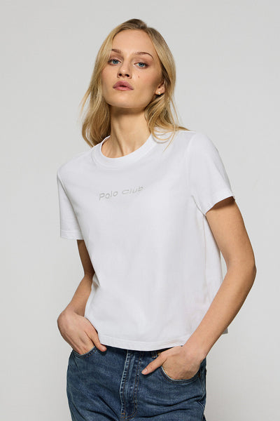 polo club Witte T-shirt 'Tori' met Polo Club Minimal Combo-logo polo club Witte T-shirt 'Tori' met Polo Club Minimal Combo-logo