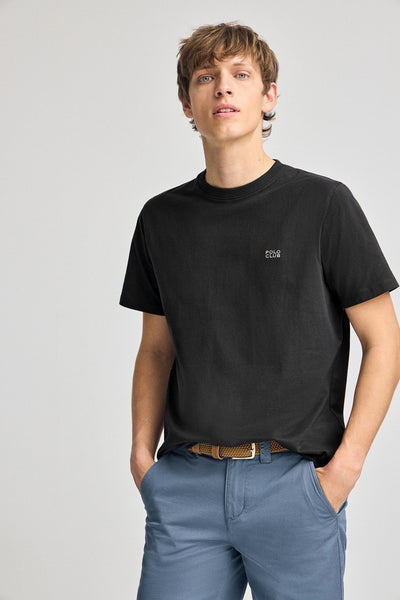 Polo Club Zwart Basic T-shirt Met Ronde Hals En Geborduurd Rigby Best