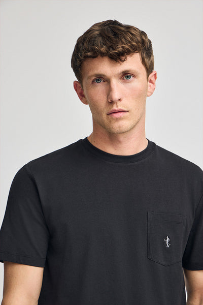 polo club Zwart T-shirt met korte mouwen borstzakje en geborduurd Rigby Best