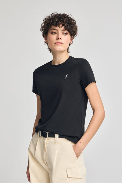 polo club Zwart T-shirt met ronde hals en geborduurd Rigby Go-logo polo club Zwart T-shirt met ronde hals en geborduurd Rigby Go-logo