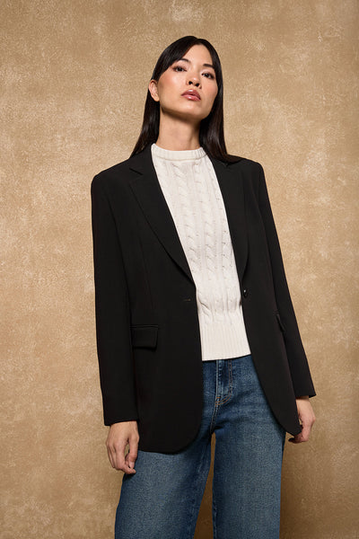 polo club Zwarte blazer met knopen en Polo Club-details