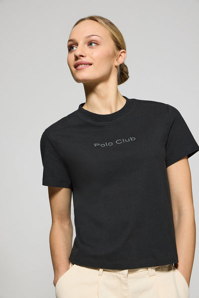 polo club Zwarte T-shirt 'Tori' met Polo Club Minimal Combo-logo
