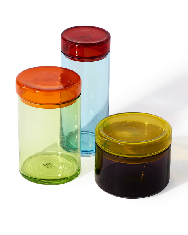 pols potten Caps and Jars Opbergpotten set 3 Multi-colour