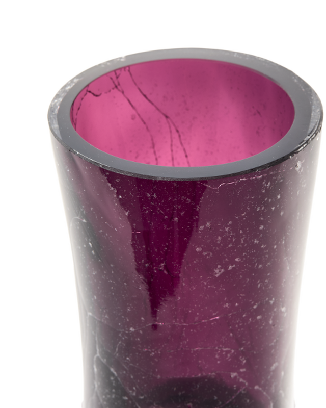 Pols Potten Gecraqueleerde Glazen Bolvaas L Dark Purple