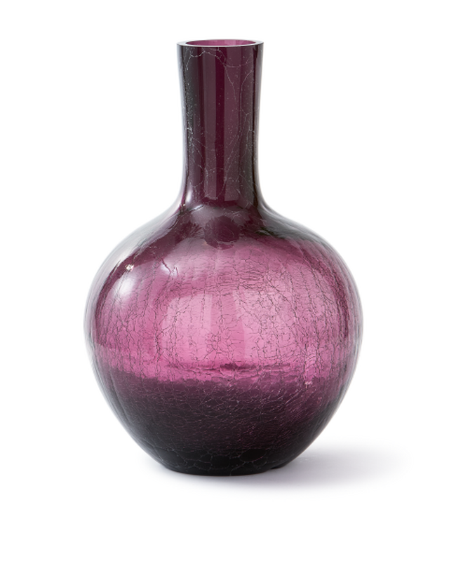 Pols Potten Gecraqueleerde Glazen Bolvaas L Dark Purple
