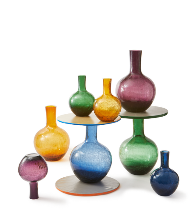 Pols Potten Gecraqueleerde Glazen Bolvaas S Dark Purple