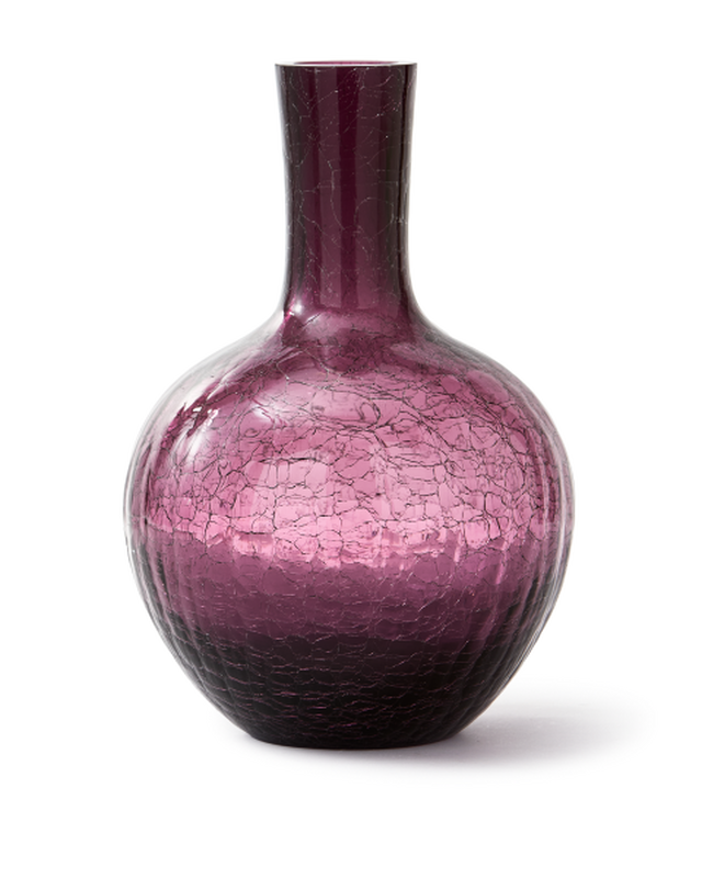 Pols Potten Gecraqueleerde Glazen Bolvaas S Dark Purple