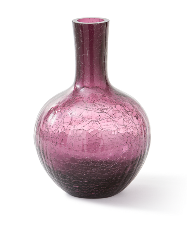 Pols Potten Gecraqueleerde Glazen Bolvaas S Dark Purple