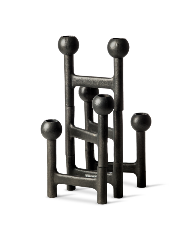 Pols Potten Kandelaar Folding Round Graphite Dark Grey