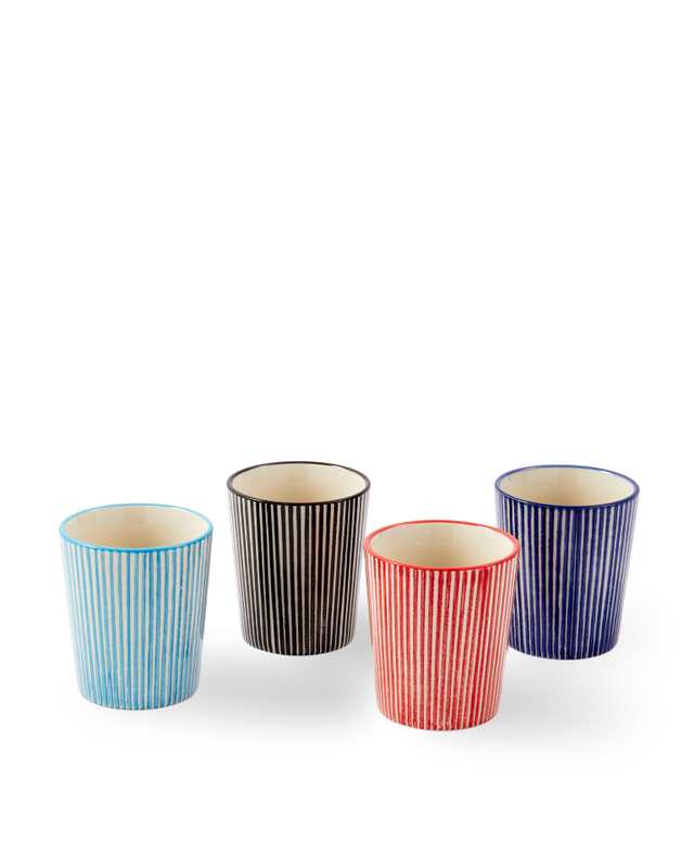 pols potten Marine Striped Koffiekopjes Multi-colour