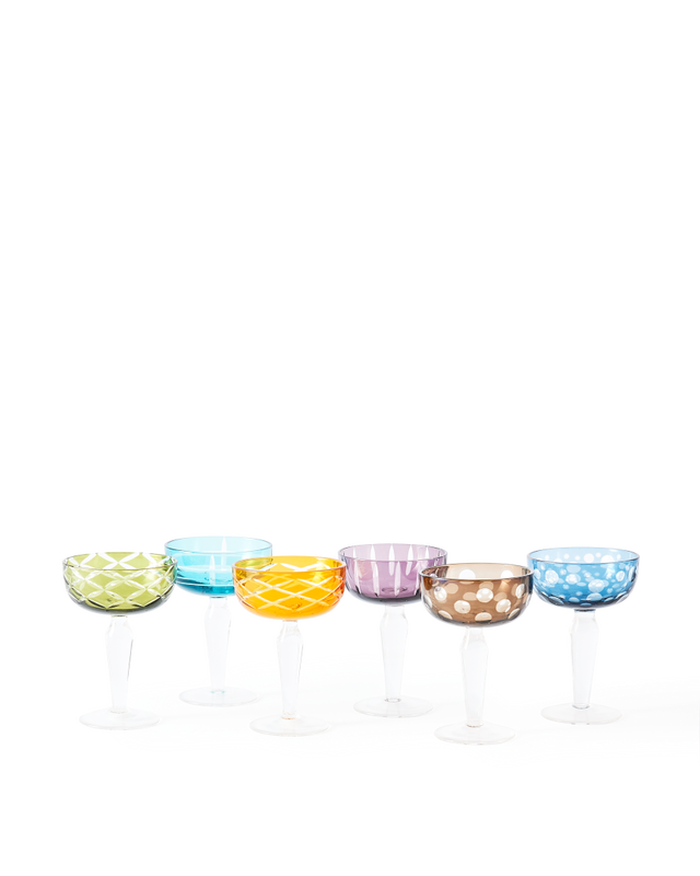 Pols Potten Multicolour Cuttings Coupe Champagneglazen Multi-colour