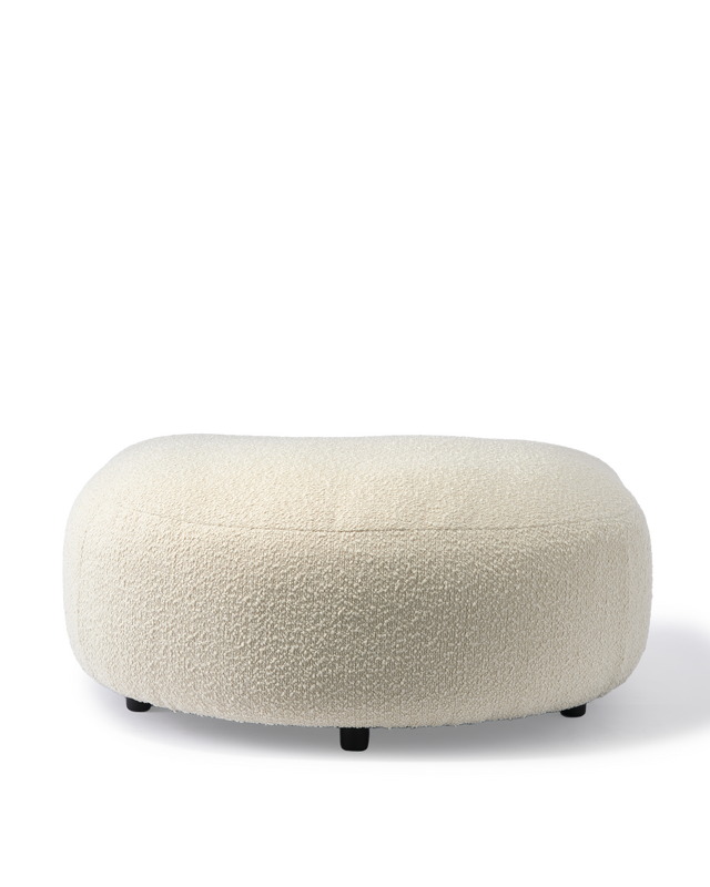 Pols Potten A-Round-U Poef Links Boucle White