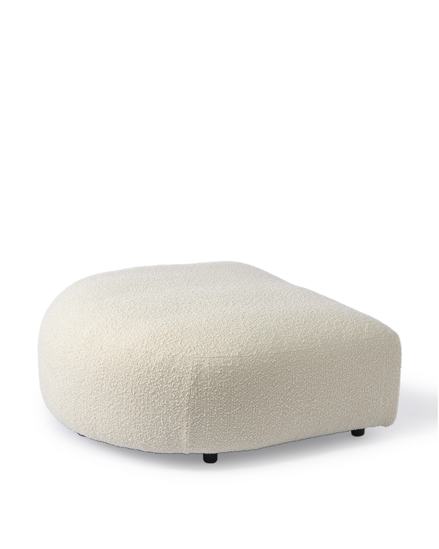 pols potten A-Round-U Poef Links Boucle White