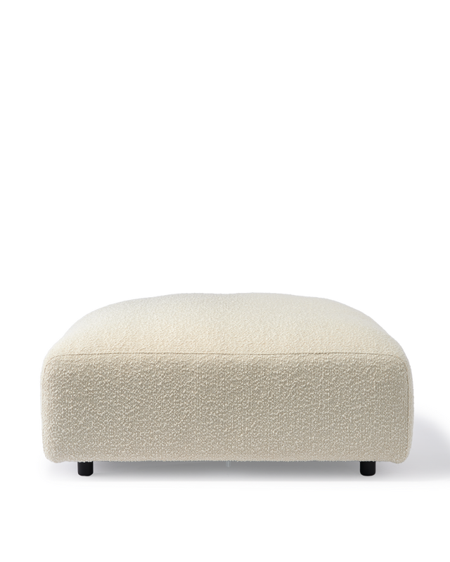Pols Potten A-Round-U Poef Rechts Boucle White