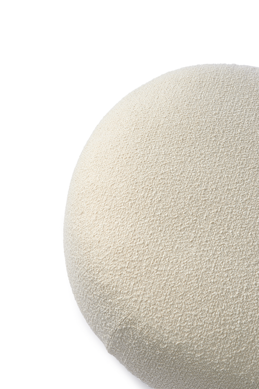 Pols Potten A-Round-U Poef Rechts Boucle White