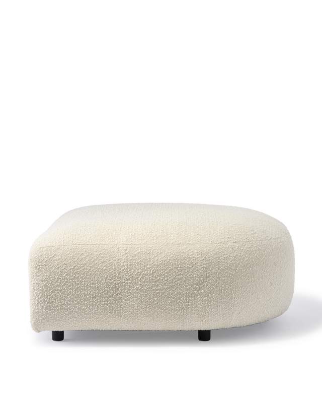 pols potten A-Round-U Poef Rechts Boucle White