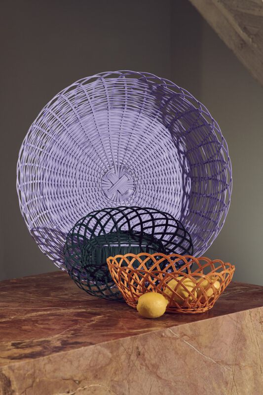 Pols Potten Bakkie Mandje Kant - L Light Pink