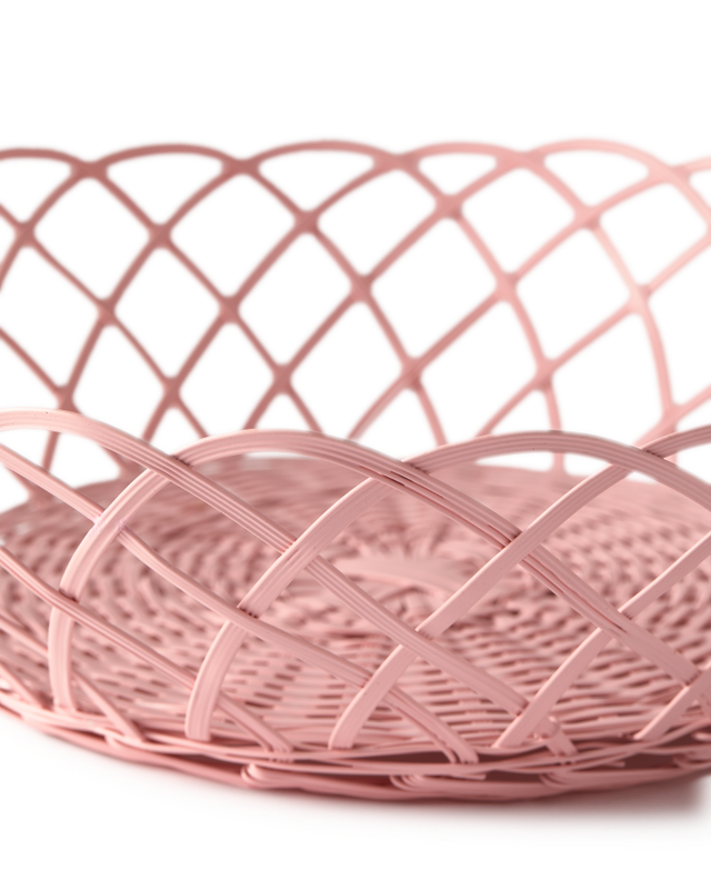 Pols Potten Bakkie Mandje Kant - L Light Pink