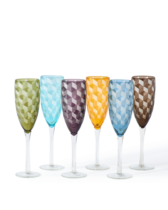 Pols Potten Blocks Champagneglazen Multi-colour