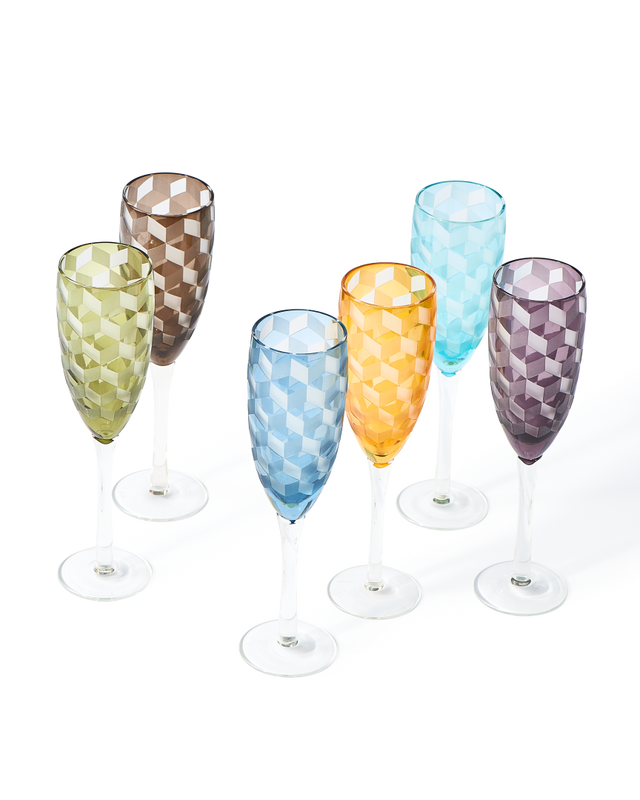 pols potten Blocks Champagneglazen Multi-colour