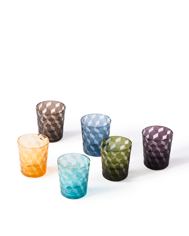 pols potten Blocks Drinkglazen Multi-colour
