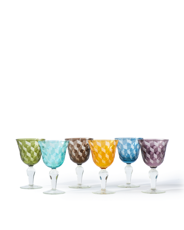 Pols Potten Blocks Wijnglazen Multi-colour
