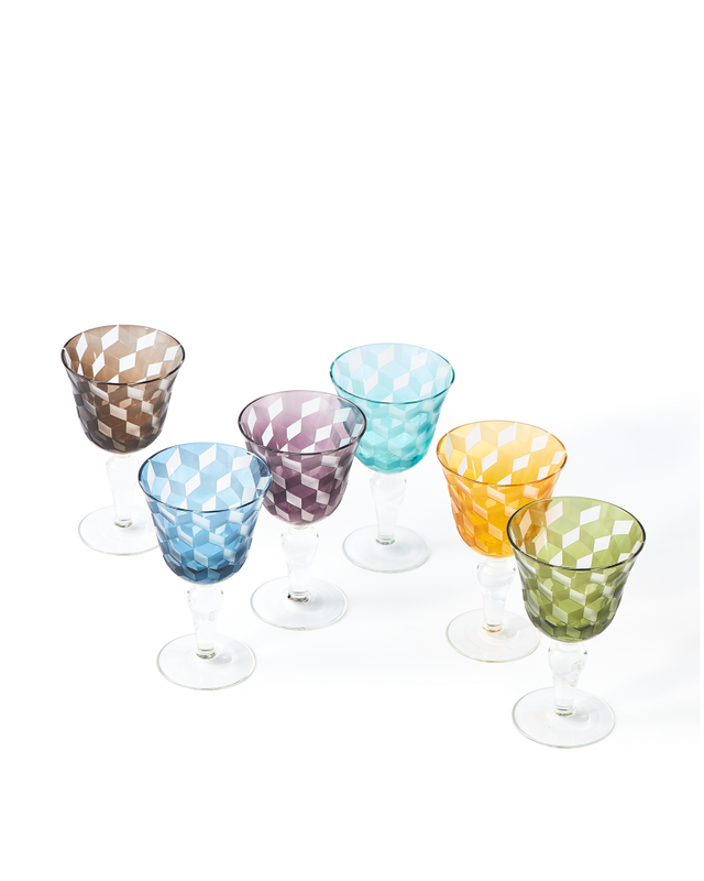 pols potten Blocks Wijnglazen Multi-colour