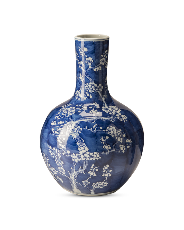 pols potten Blossom Vaas - L Dark blue