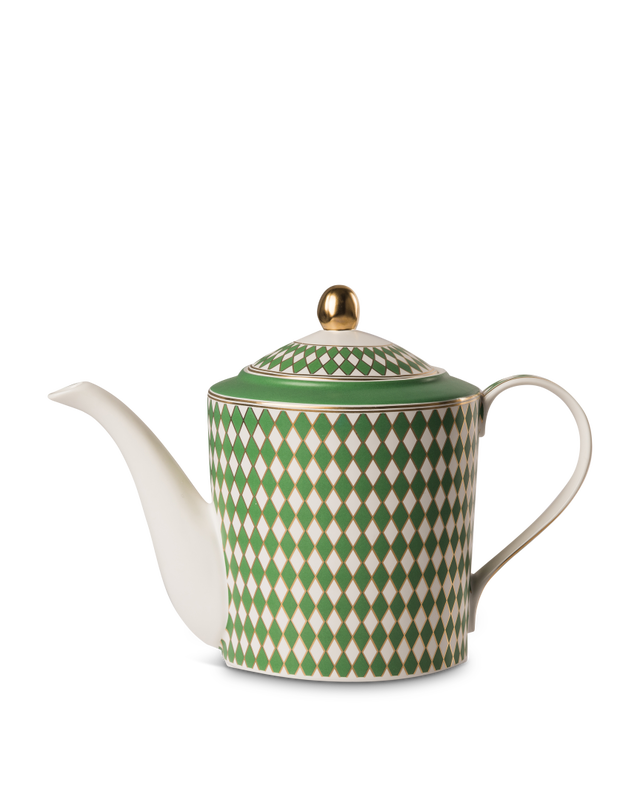 pols potten Chess Theepot Dark green