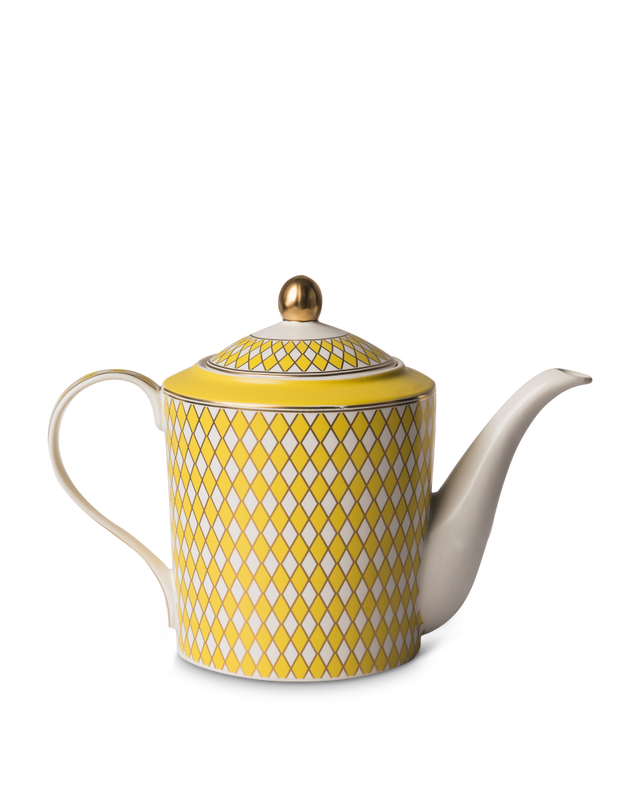 Pols Potten Chess Theepot Yellow