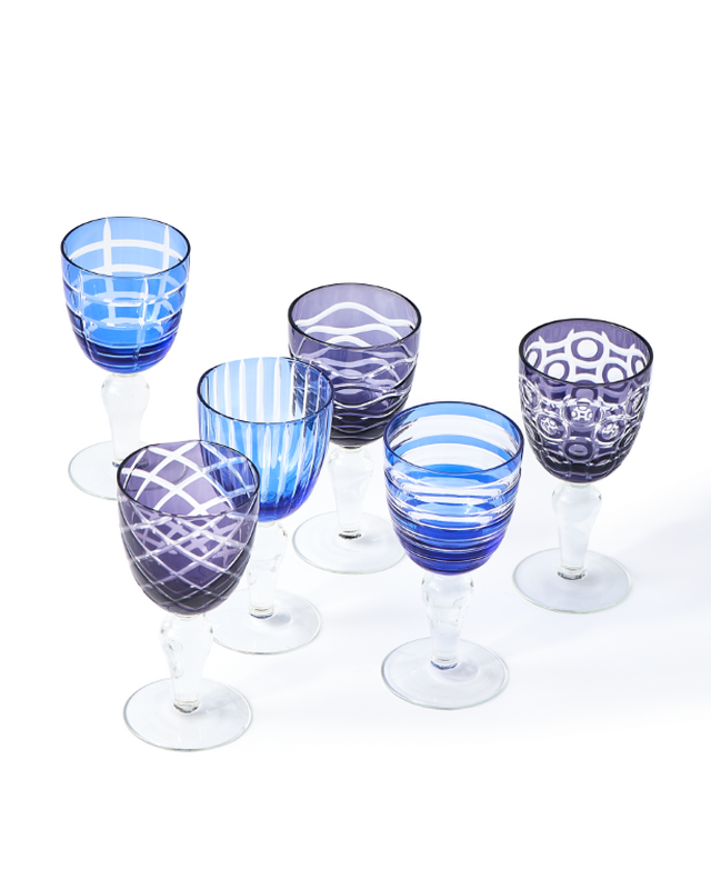 pols potten Cobalt Mix Wijnglazen Multi-colour