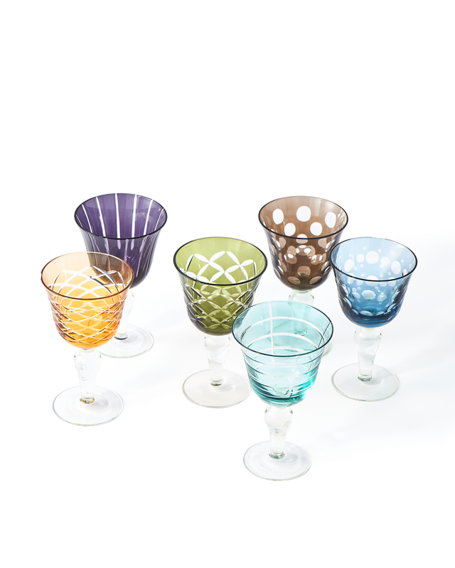 pols potten Cuttings Wijnglazen Multi-colour