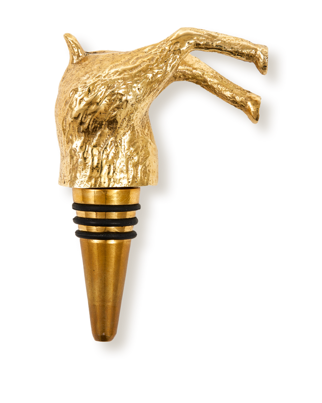 pols potten Deer Wijnstopper Gold