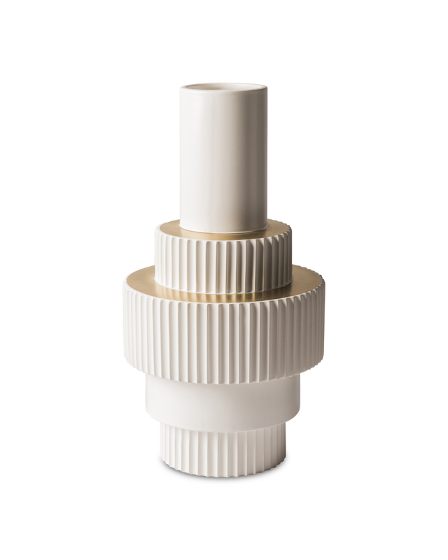 pols potten Gear Vaas - L White