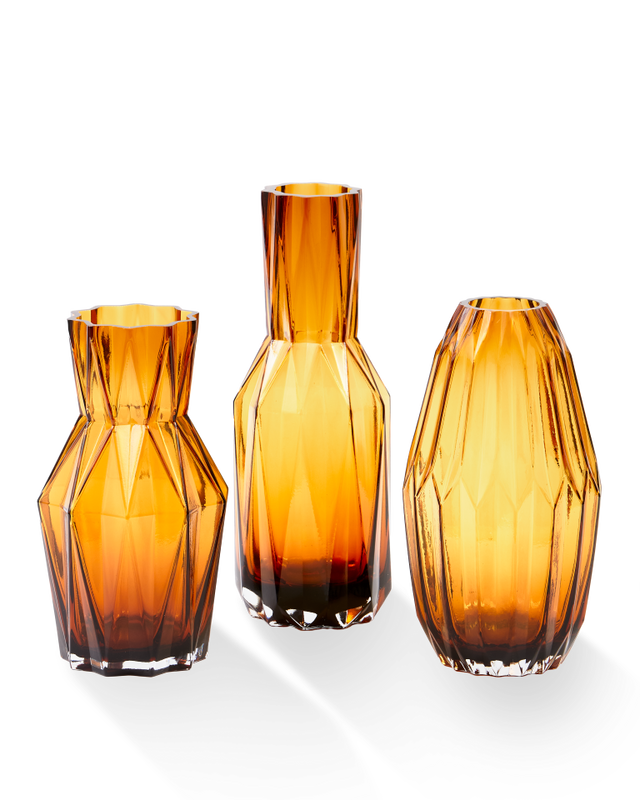 Pols Potten Glazen Folds Vaas - L Ochre