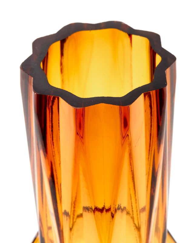 Pols Potten Glazen Folds Vaas - L Ochre