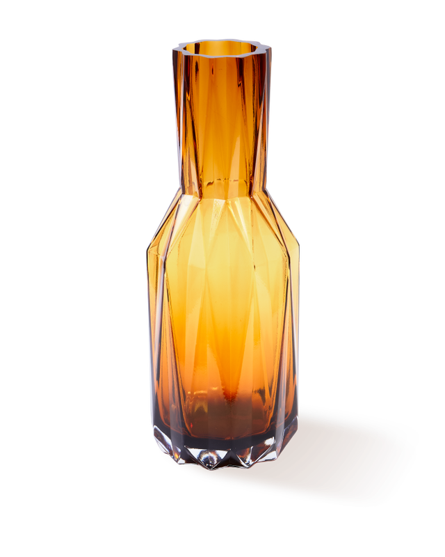 pols potten Glazen Folds Vaas - L Ochre