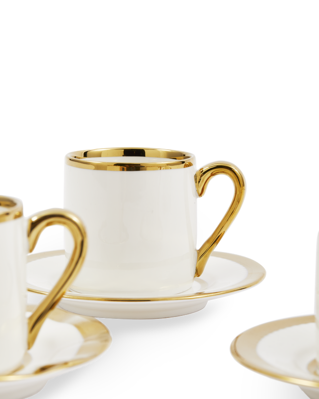 Pols Potten Golden Finds Espresso Kopjes White