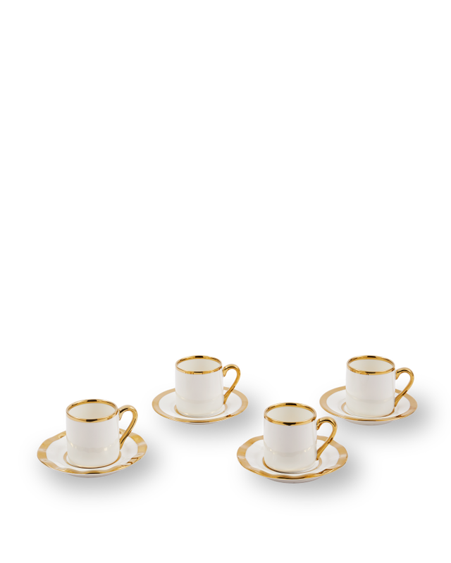 pols potten Golden Finds Espresso Kopjes White